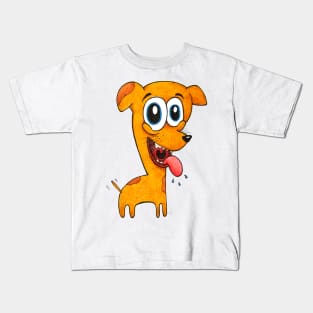 Happy Pup - Cute and Funny Cartoon Dog Kids T-Shirt